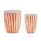 Orange Wavy Stripe Dolomite Planters Set